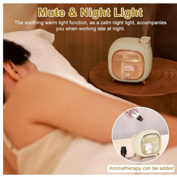 Beige Like New Humidifier Night Light with Cute Figurine - Picture 7 of 10